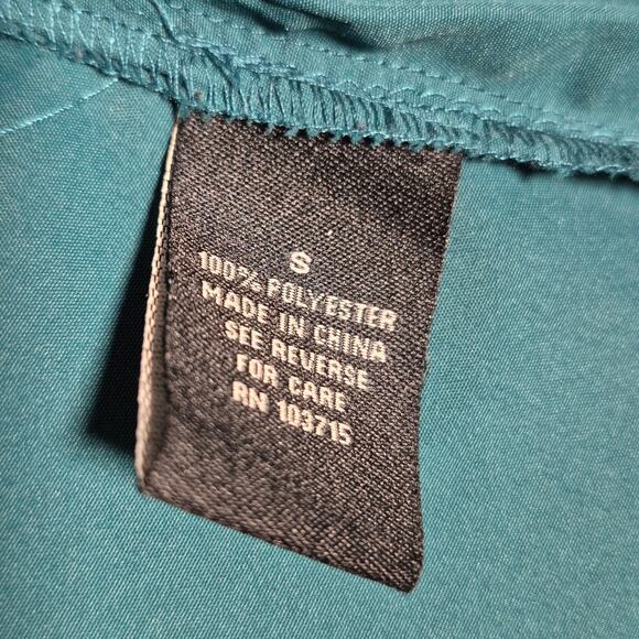 Zac & Rachel Womens Emerald Green Blouse Long-sleeved Small Accordion Stretch - Picture 14 of 15